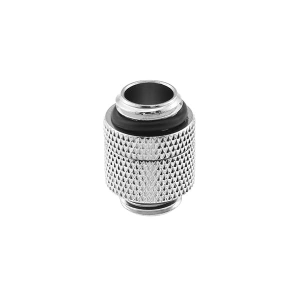G1/4 Male Rotary Fitting DGZZI Silver 360 Degree Rotation G1/4 Inch Male to Male Connector with Sealed O-Ring for PC Water Cooling Systems Rotary Male to Male Extender Fitting