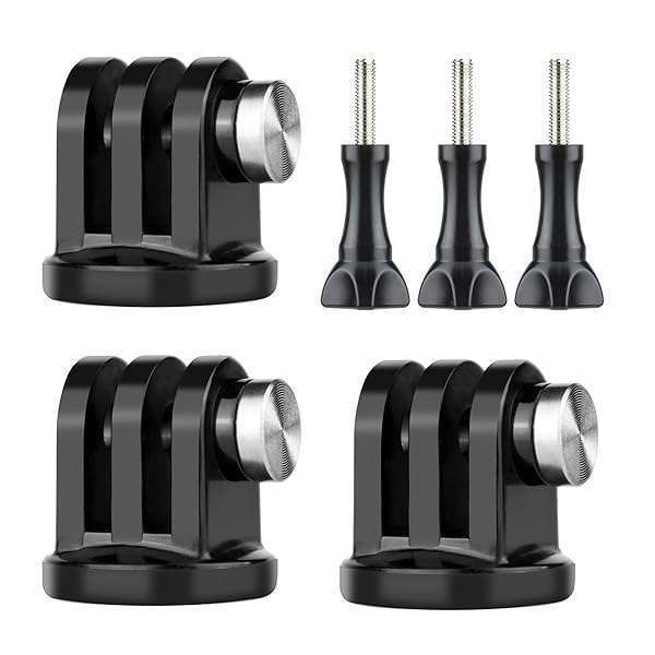 GEPULY 6PCS Mini Tripod Mount Adapter - Anti-Rust 316 Stainless Steel for GoPro, DJI OSMO, Insta360 & DSLR