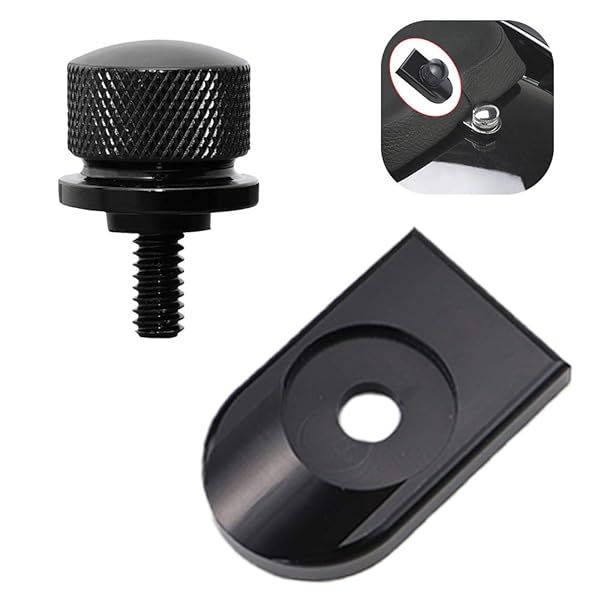 GUAIMI Seat Bolt Screw Cover Kit for Harley Sportster Touring Softail Dyna CVO Electra Glide 1996-2020 Black 1/4-20 Thread