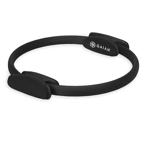 "Gaiam 15" Pilates Ring - Lightweight Fitness Circle for Toning Arms, Thighs & Core | Durable Foam Handles"