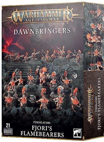 Games Workshop Warhammer Age of Sigmar Dawnbringers Fyreslayers Fjoris Flamebearers Miniature Set