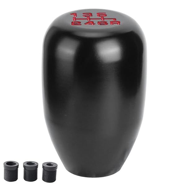 Universal 6-Speed Gear Shift Knob - Black Manual Shifter Head for Car Modifications