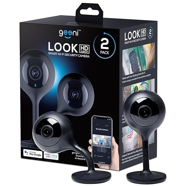 Geeni Look Indoor Security Camera: 1080p HD, Night Vision, Motion Detection & Alexa/Google Assistant Compatible