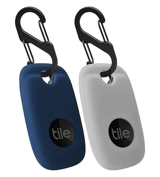Geiomoo Silicone Case for Tile Pro 2022 - Soft, Scratch-Resistant Cover with Carabiner (2 Pack Navy Blue & Oatmeal)