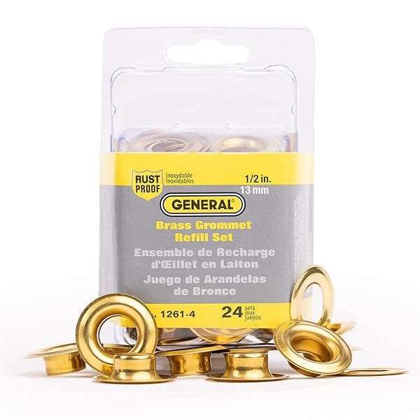 Buy General Tools 1261-4 Grommet Refill - 24 Sets of 1/2-Inch Grommets for Easy DIY Projects