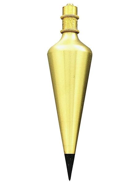 General Tools 800 16 oz Brass Plumb Bob - Precision Weight for Accurate Leveling