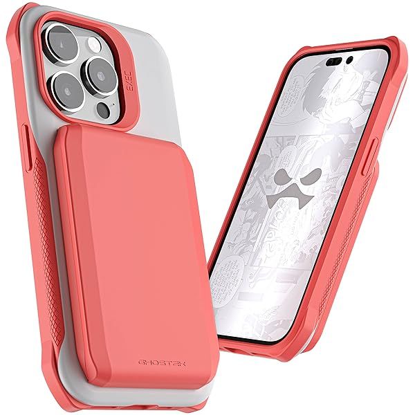 Ghostek EXEC Wallet iPhone 14 Case for Women with MagSafe Magnetic Card Holder Compatible with Apple iPhone 14 Pink Phone Cover