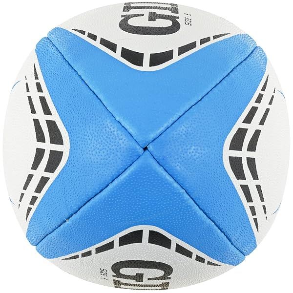 Gilbert G-TR4000 Sky Blue Rugby Training Ball (Size 3) - Perfect for Skill Development