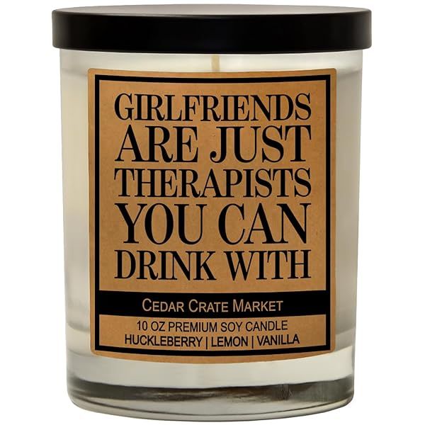 Best Friend Birthday Gifts for Women Unique Inspirational Friendship Gifts Funny Personalized Scented Candle Made in USA