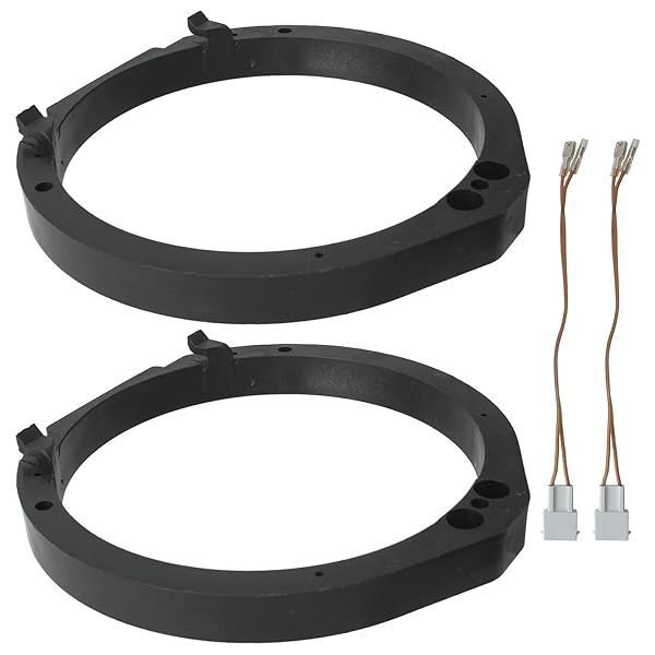 GoaMotors 2pcs Car Speaker Adapter Mounting Plates for Honda 6.5 6.75 Inch Stereo Door Speakers with Harness