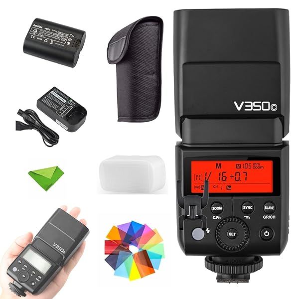 Godox V350C Flash for Canon High Speed 1/8000s HSS 2.4G GN36 TTL Speedlight with Fast Recycle Time for Canon Cameras