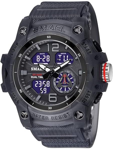 Gosasa Large Dial Transparent Multifunction Digital Watch for Men and Women Casual Dual Display Stopwatch Calendar Unisex Wrist Watch