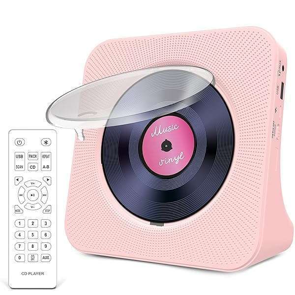 Portable Greadio CD Player with Bluetooth 5.0, HiFi Sound & Remote - Perfect Gift for Kids & Kpop Lovers!