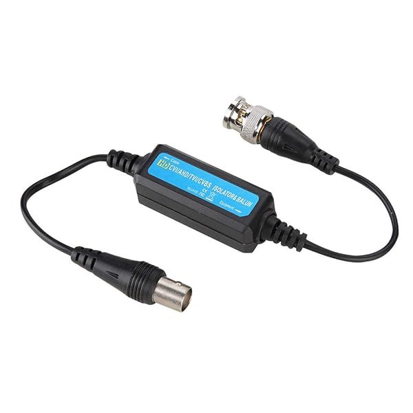 HD-TVI/CVI/AHD Ground Loop Isolator Video Balun BNC Male to Female for Security Cameras