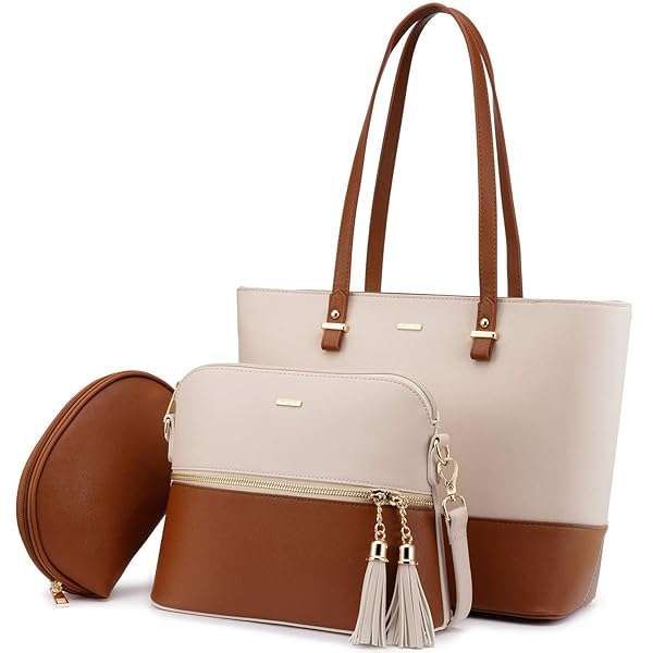 Stylish 3-Piece Handbag Set for Women: Shoulder Bags, Totes & Satchels