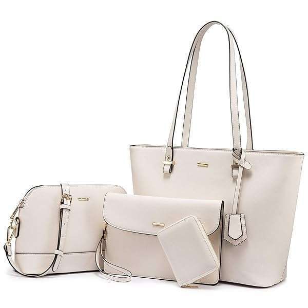 Stylish 4-Piece Handbag Set for Women: Shoulder Bags, Totes, Satchels & Hobos