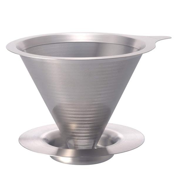 Hario Double Mesh Metal Dripper Size 02 Silver for Perfect Coffee Brewing