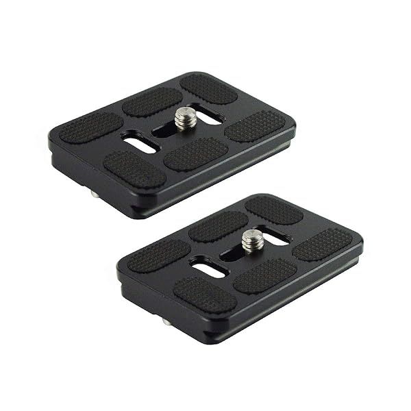 Harwerrel 60mm Quick Release Plate for Arca-Swiss Tripods - Pack of 2 for Easy Camera Mounting