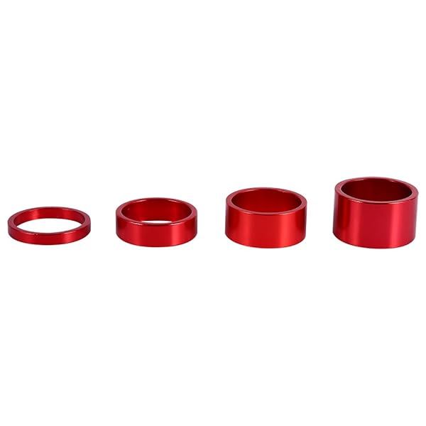 Headset Spacer Set 4 Pieces 5mm 10mm 15mm 20mm Aluminum Alloy for MTB and Road Bikes