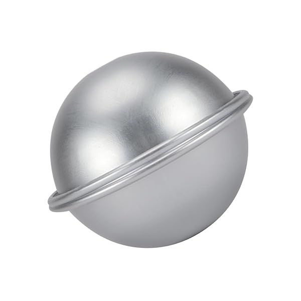 Aluminum Hemisphere Cake Pan Set - 4 Piece Half Ball Mould for Perfect Desserts & Puddings (105 x 45 mm)