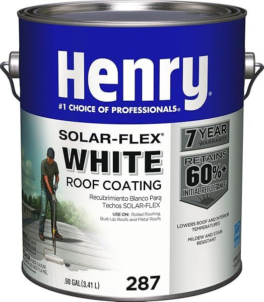 Henry Elastomeric Roof Coating White 1 Gallon - Durable, Energy-Efficient Roof Protection
