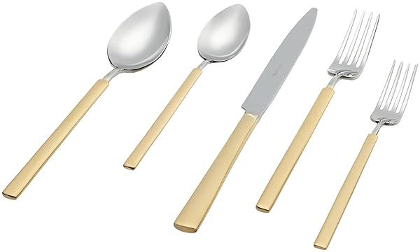 Herdmar Vintage 18/10 Stainless Steel 5 Piece Placesetting Elegant Tableware Set