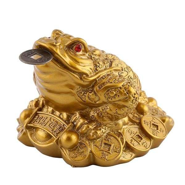 Buy Hilitand Money Frog Toad Decoration - Feng Shui Wealth Statue for Home & Office | Lucky Gift (S-6x6x5cm)