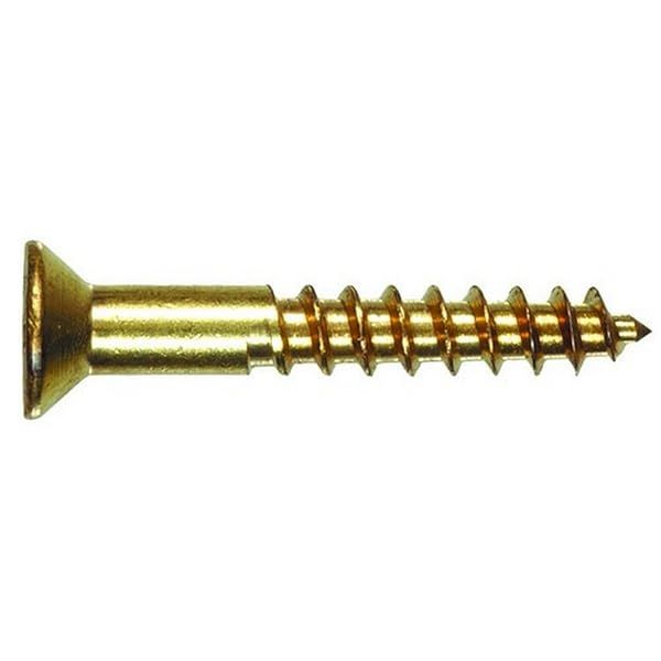 "Buy Hillman No. 10 x 1-1/4" Brass Wood Screws - 100 Pack Phillips Flat Head for Durable Projects"