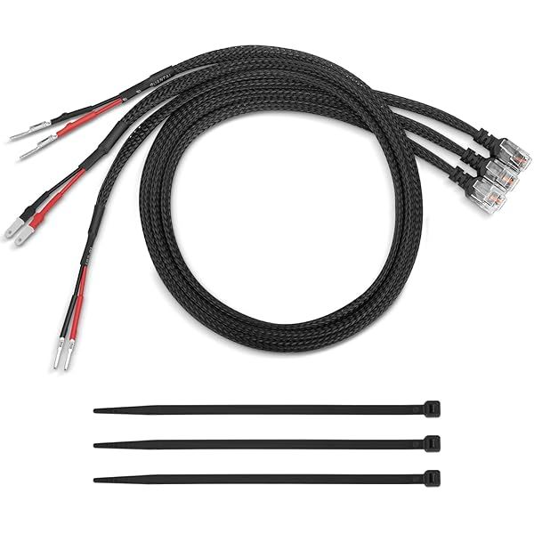 "Hydencamm 14" Hardwire Power Cord Kit for Escort, Valentine One, Uniden Radar Detectors - 3 Braided RJ11 Wires"