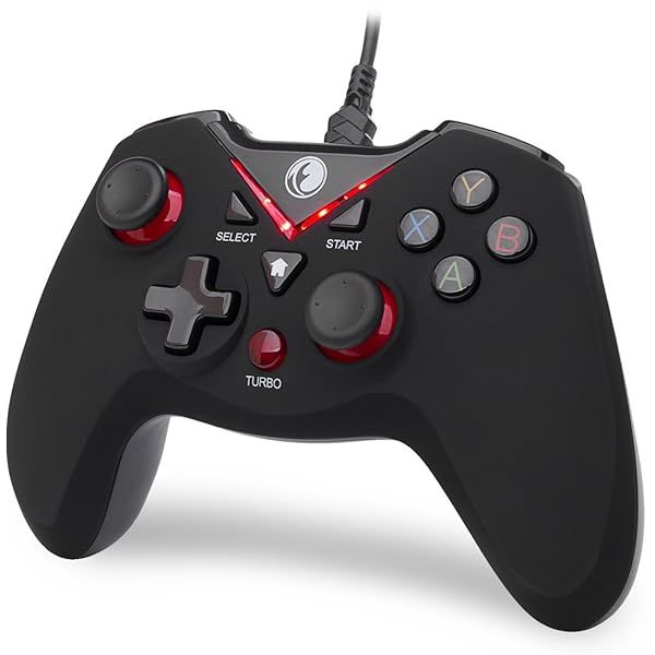 IFYOO V-One Wired USB Gaming Controller for PC, Steam, Android & PS3 - Red Gamepad for Windows 10/11 & More
