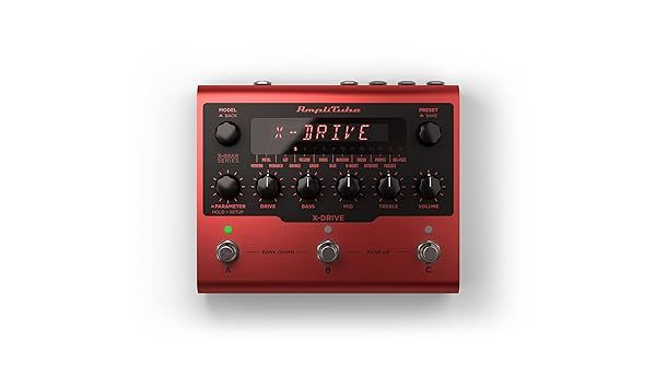 IK Multimedia AmpliTube X-DRIVE: Ultimate Distortion, Overdrive & Fuzz Pedal with Cabinet Emulation