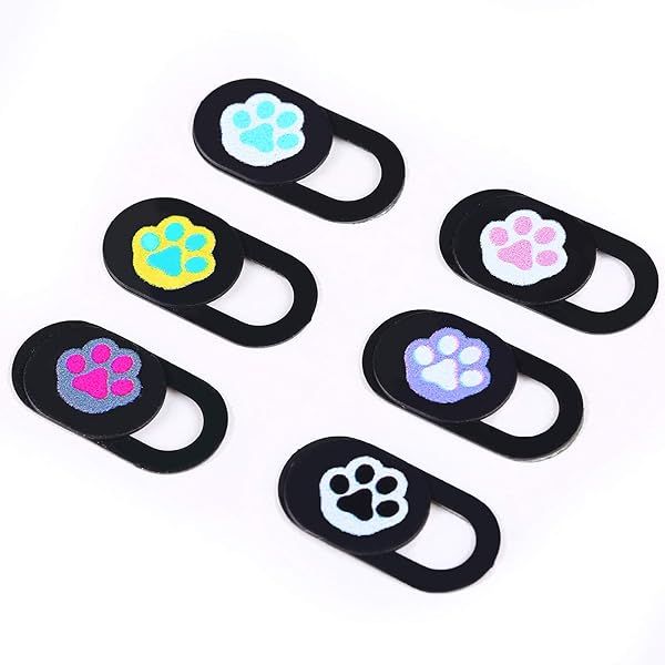IMNEXT2U Webcam Cover Slide 6 Packs Ultra Thin Camera Covers for Computer Laptop Desktop Smartphone Cute Dog Paw Design for Privacy Protection