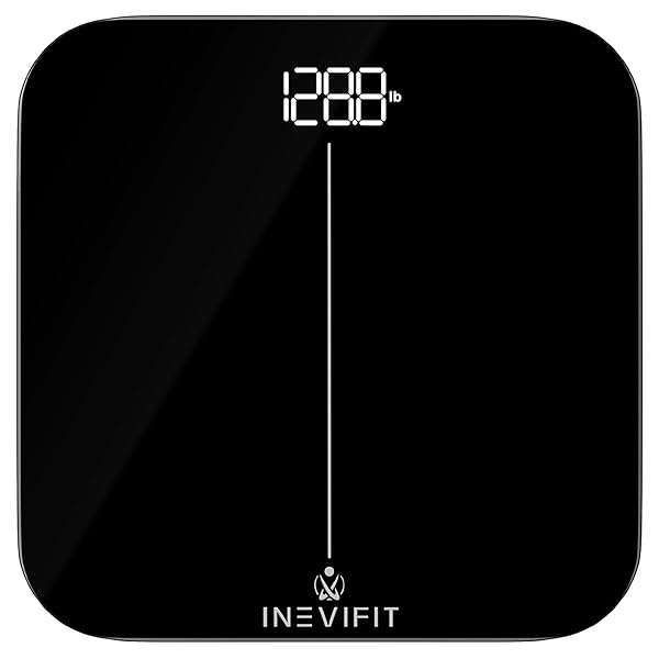 INEVIFIT Premium Bathroom Scale, Highly Accurate Digital Bathroom Body Scale, Precisely Measures Weight up to 400 lbs