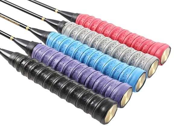 IPENNY 5 Pcs Anti-Slip Tennis & Badminton Racket Overgrip Tape - Breathable, Sweat-Absorbing Grip for Squash & Fishing Rods