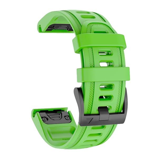 ISABAKE 20mm Quick Release Soft Silicone Band for Garmin Fenix 6S 6S Pro 5S 5S Plus D2 Delta S Smartwatch Grass Green Replacement Band