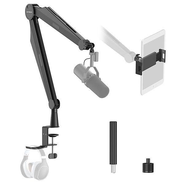 IXTECH Mic Boom Arm for Blue Yeti, Shure SM7B & More - Perfect for Gaming, Podcasting & Streaming