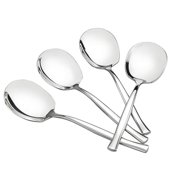 Idotry 8 Piece Stainless Steel Buffet Serving Spoon Set Large Serving Spoon for Parties and Events