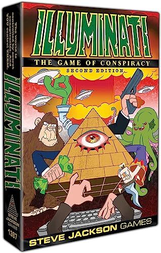 Illuminati Second Edition Game Conspiracy Card Dice Game for Adults Family Ages 13 Plus 2 to 6 Players 60 to 120 Minutes Playtime Steve Jackson Games