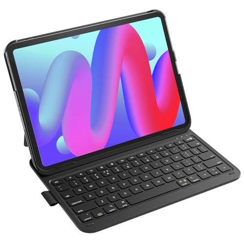 Inateck Ultralight Keyboard Case for iPad 10th 11th Gen with Pen Holder Compatible with iPad Pro Air 11 M3 M2 Black