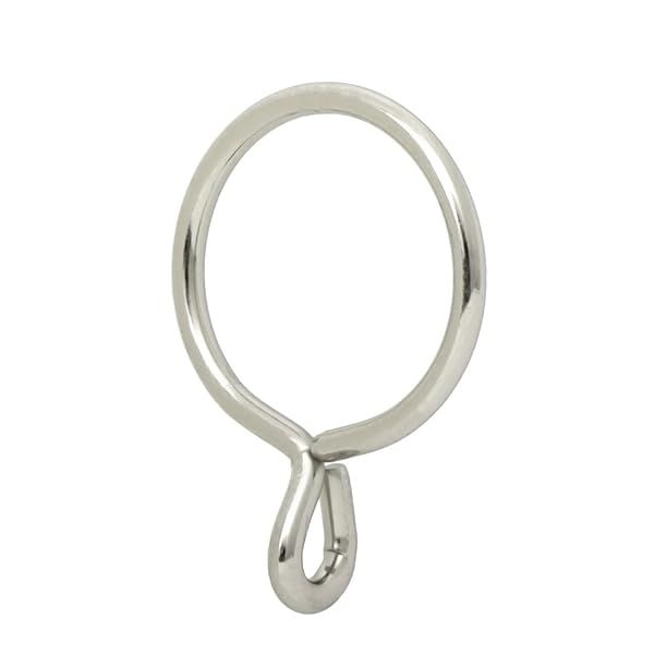 "Ivilon Drapery Eyelet Curtain Rings - 1.7" Brushed Nickel Set of 14 for Easy Curtain Hook Installation"