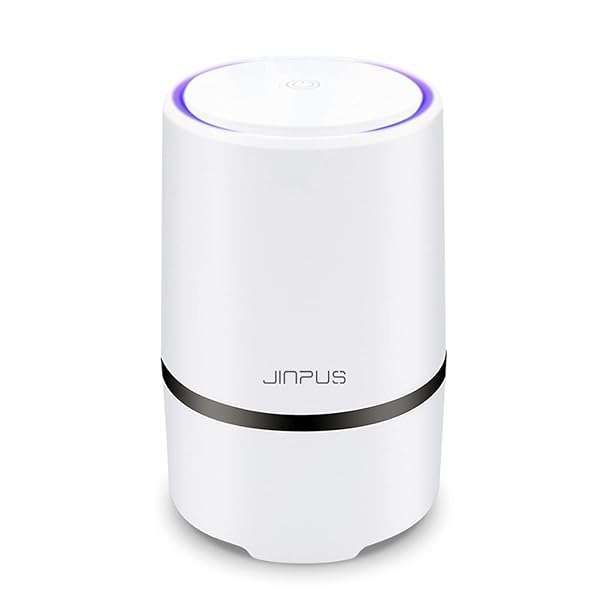 JINPUS Portable Air Purifier with HEPA Filter - Low Noise Bedroom Cleaner, USB Powered GL-2103