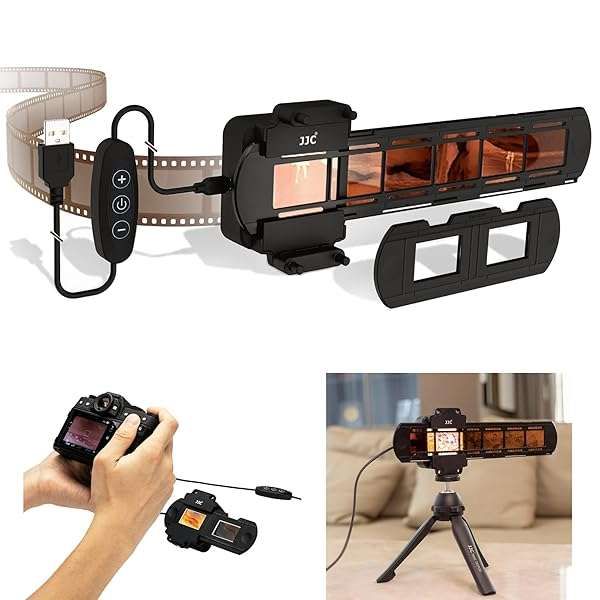JJC 35mm Film Scanning LED Light Set: Adjustable USB Viewer & Holders for Converting Old Negatives to Digital