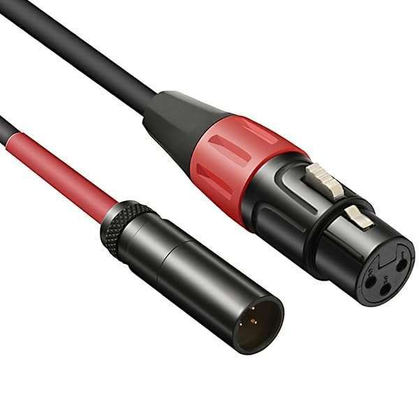 JOMLEY Mini XLR to XLR Cable for Blackmagic Pocket 4K - 3ft Microphone Audio Cable