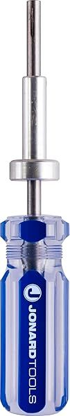 "Jonard TT-7 Terminator Tool: 4" Shaft, 8" Length - Durable Blue Tool for Precision Work"