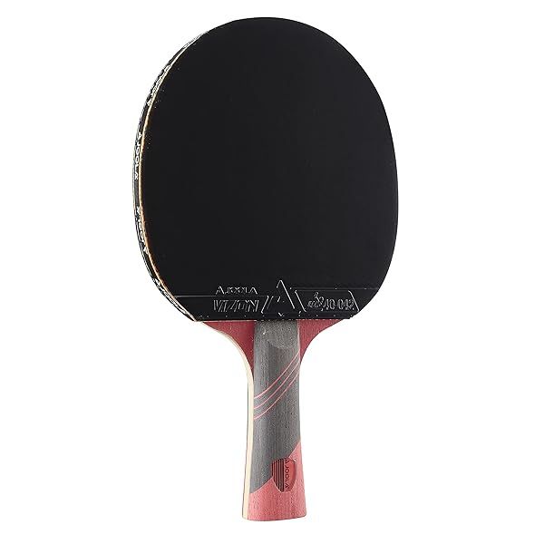 JOOLA Omega Speed Table Tennis Racket - Advanced Tournament Paddle with Vizon Rubber for Fast Play - Flared Handle, Red