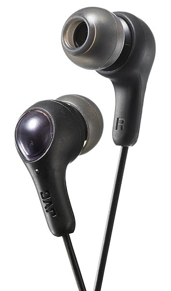 JVC Gumy HAFX7B Black Earbuds: Powerful Sound & Comfortable Fit with Silicone Ear Pieces