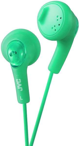 JVC HAF160G Gumy Ear Bud Headphones in Green - Affordable Comfort & Quality Sound
