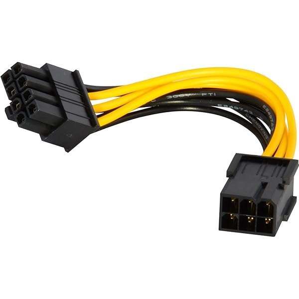 JacobsParts 6-Pin to 8-Pin PCI Express Power Converter Cable for Video Cards - Upgrade Your GPU Power Supply