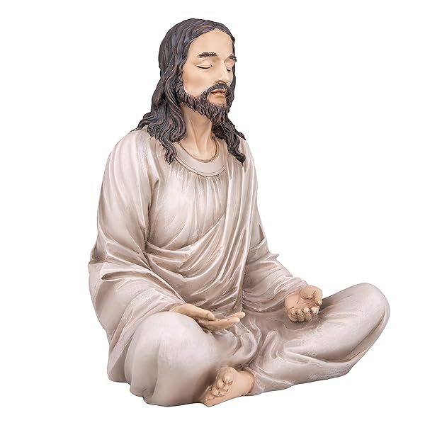 "10" Natural Jesus Statue - Perfect Meditation Decor & Gift for Christians & Spiritual Friends"