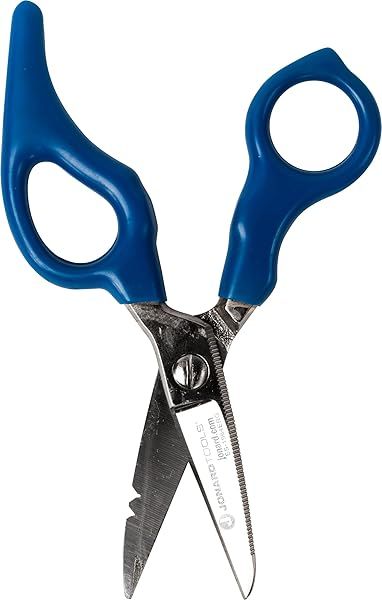 Jonard Tools ES-1964ERG: Heavy-Duty Stainless Steel Electrician Scissors with Ergonomic Handle